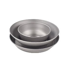 Catalog-sourced titanium tableware set shown as a product reference